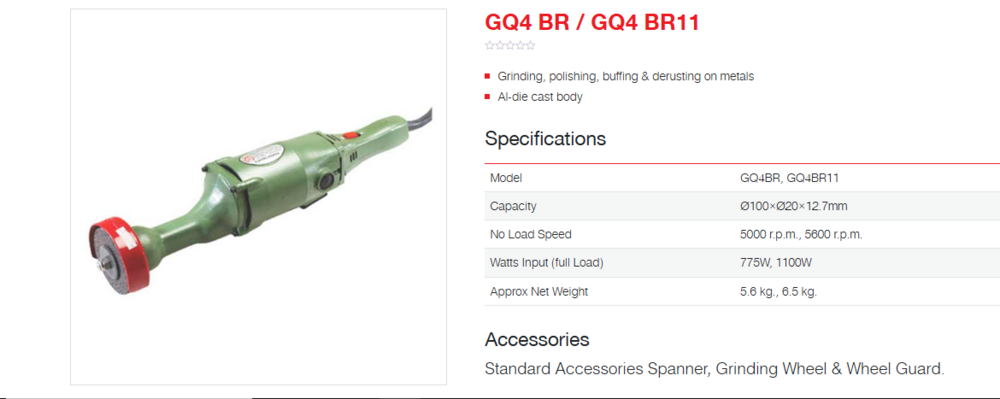 Ralli wolf STRAIGHT GRINDER (GQ4 BR11)