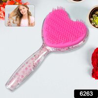 Heart Shape Hair Brush Massage Shower Comb (1 Pc), Hair Accessories - Age Group: As Per Product Requirement