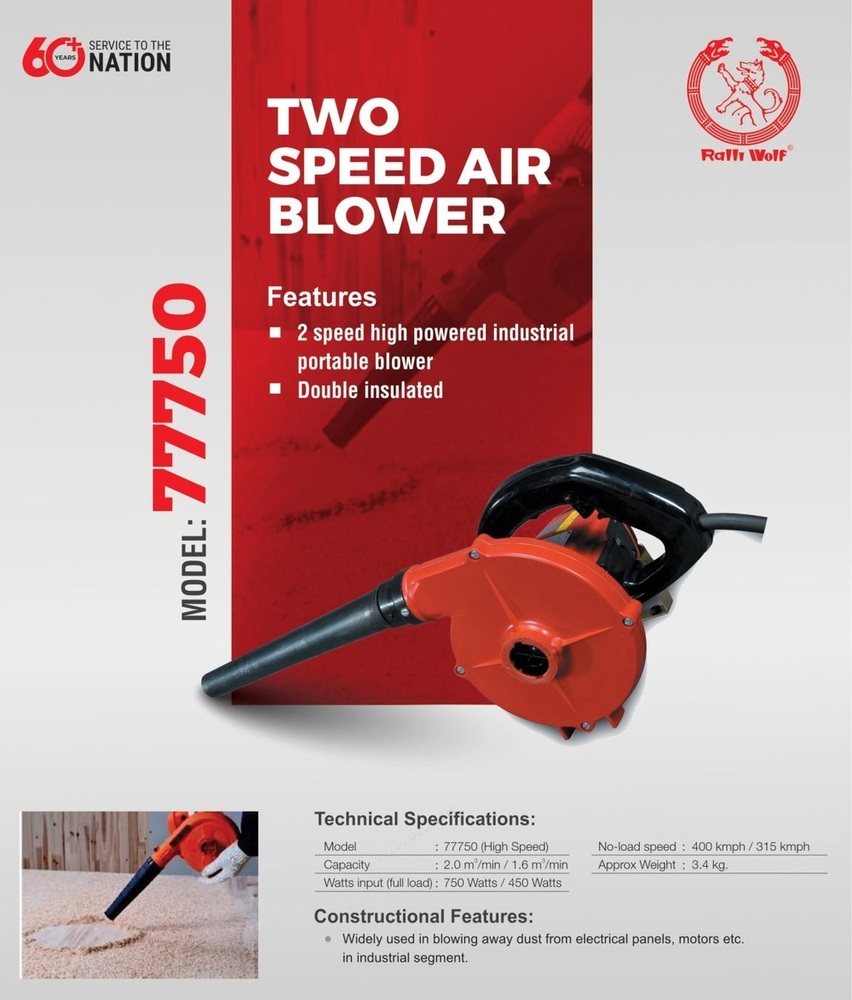 Ralli Wolf Two Speed Air Blower - Application: Industrial