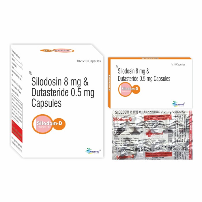 Silodosin 8 mg Dutasteride IP 0.5 mg