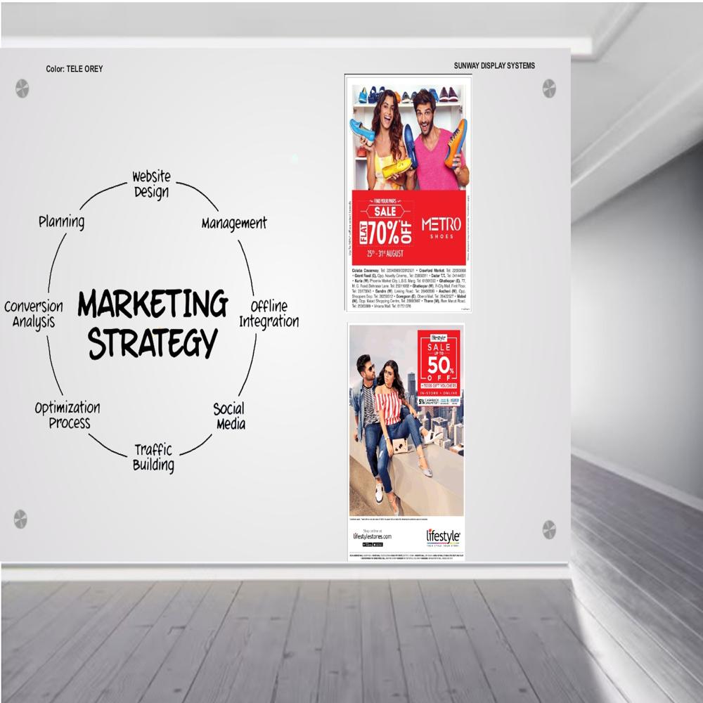 MAGNETIC GLASS WRITING BOARD TELE OREY