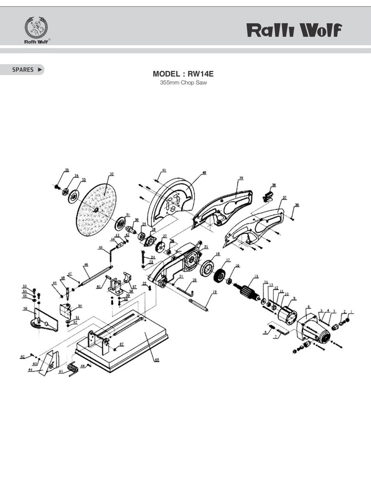 Ralli Wolf Chop Saw (355mm) - Application: Industrial