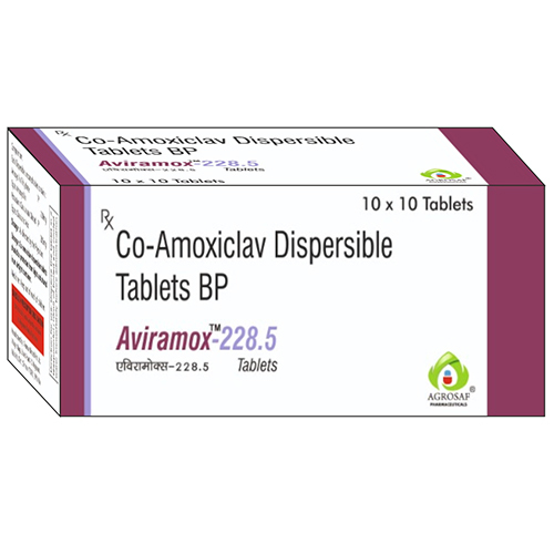 Co-Amoxiclav Dispersible Tablets - Broad-Spectrum Antibiotic for Bacterial Infections | Suitable for Adults, Room Temperature Storage, Prescribed Dosage