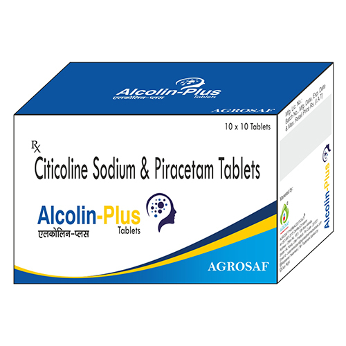 Citicoline Sodium And Piracetam Tablets - Cognitive Enhancement Formula, Supports Memory and Concentration, Easy-to-Take Tablets for Adults