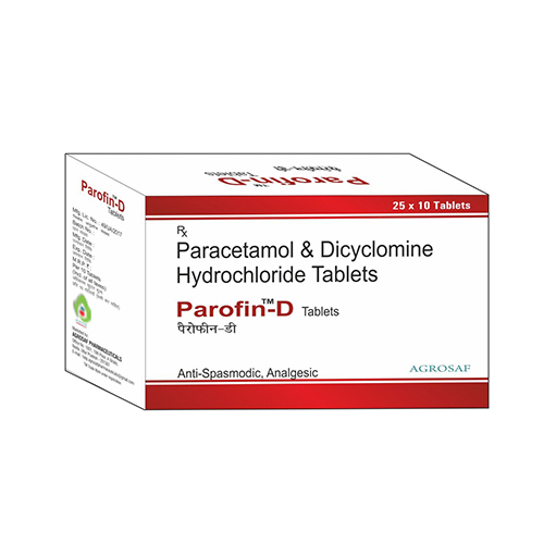 Paracetamol And Dicyclomide Hydrochloride Tablets - Drug Type: General Medicines