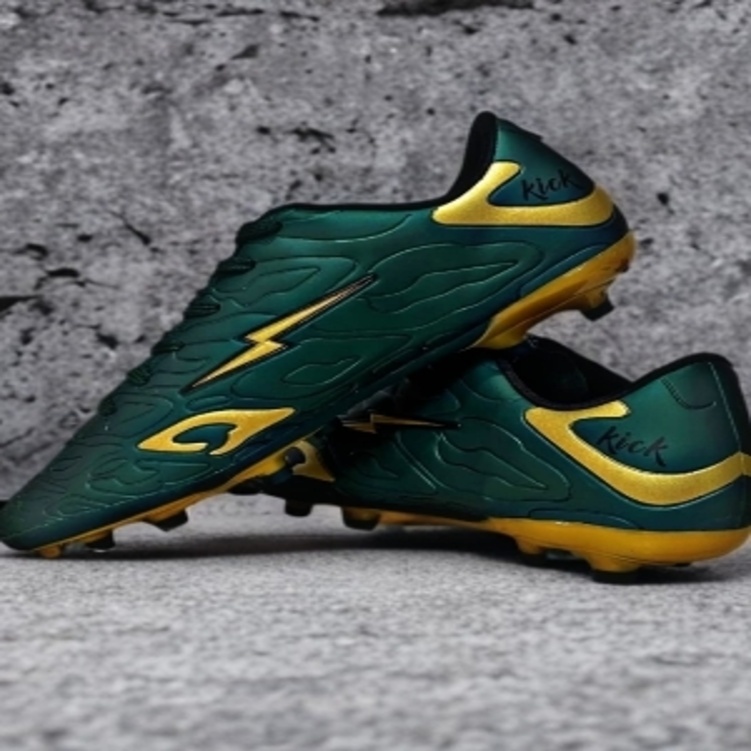 Spika Kick Football Shoes - Standard Size, Green & Yellow | Stylish Design with Lace Closure, 1-Year Warranty