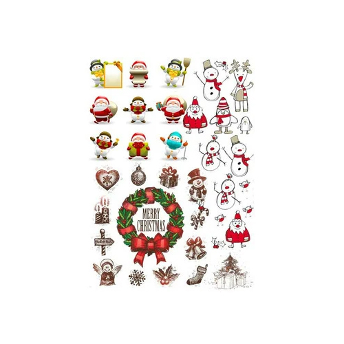 Sticker Offset Printing Service - Sticker Paper, Variable Dimensions, Red Color, 300 DPI Resolution | Ideal for Christmas Decorations, Scrapbooking, Gift Wrapping, Product Labeling, Promotional Materials