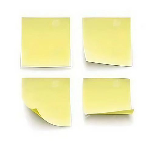 Yellow Color Self Adhesive Paper Stickers
