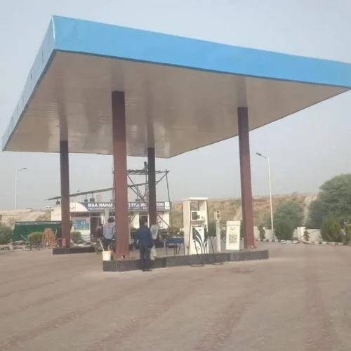 Acrylic Sheet Petrol Pump Canopy - Pattern: Plain