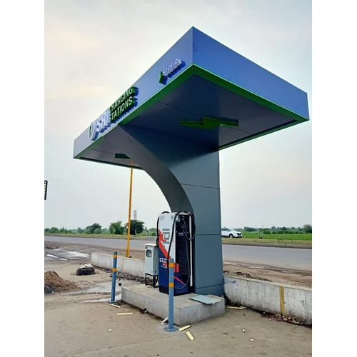 Ev Charging Station Canopy Structure - Material: Stainless Steel