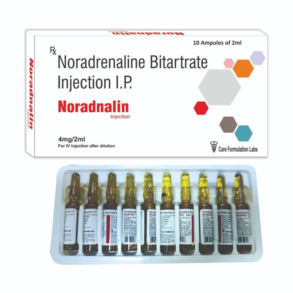  Noradrenaline Bitartrate IP 2mg injection