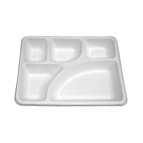 5 CP Meal  Bagasse Tray