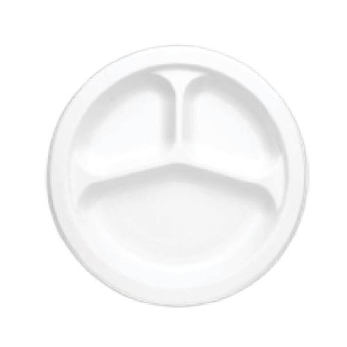 10-inch 3 Compartment Plate - Application: Food Items