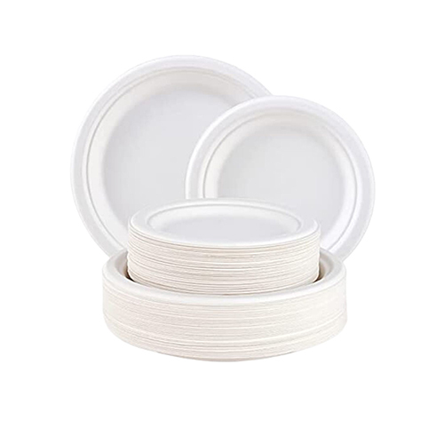 Bagasse Compostable Round Plates - Application: Food Items