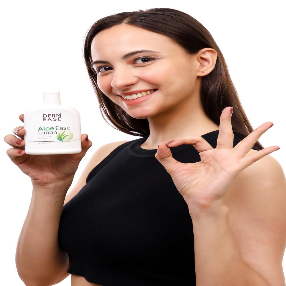 Alo Ease Lotion - Pure Aloe Vera Lotion | Soothing Hydration, Natural & Herbal Ingredients For Skin Softening And Protection