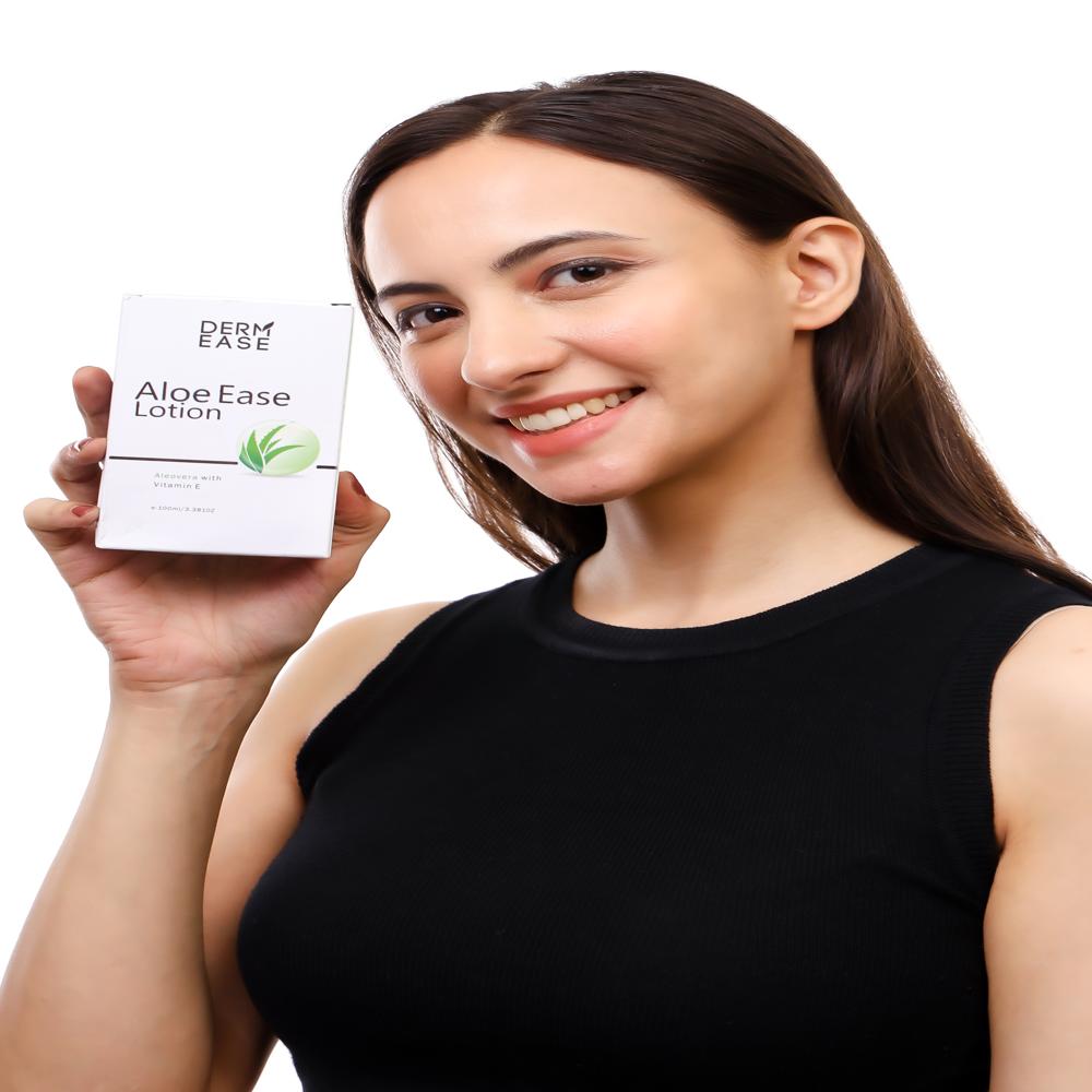 Alo Ease Lotion - Pure Aloe Vera Lotion | Soothing Hydration, Natural & Herbal Ingredients For Skin Softening And Protection