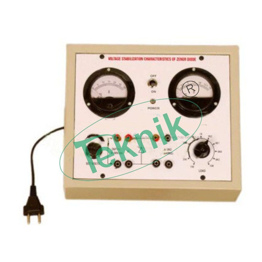 VOLTAGE STABILIZATION CHARACTERISTICS OF ZENER DIODE WITH BAKELITE PANEL & ROUND METER