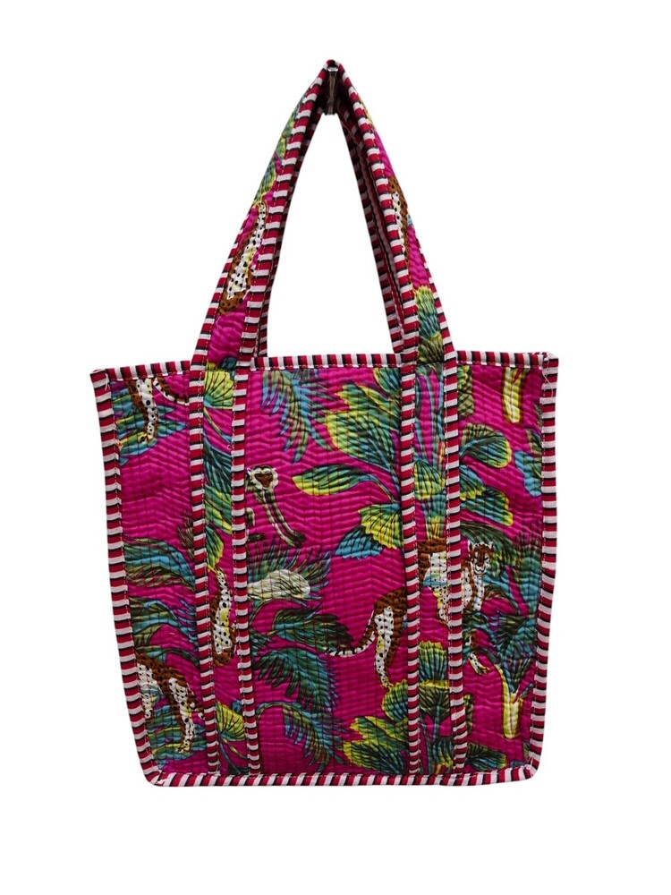 Cotton Quilted Tote Bags 12x12 inch