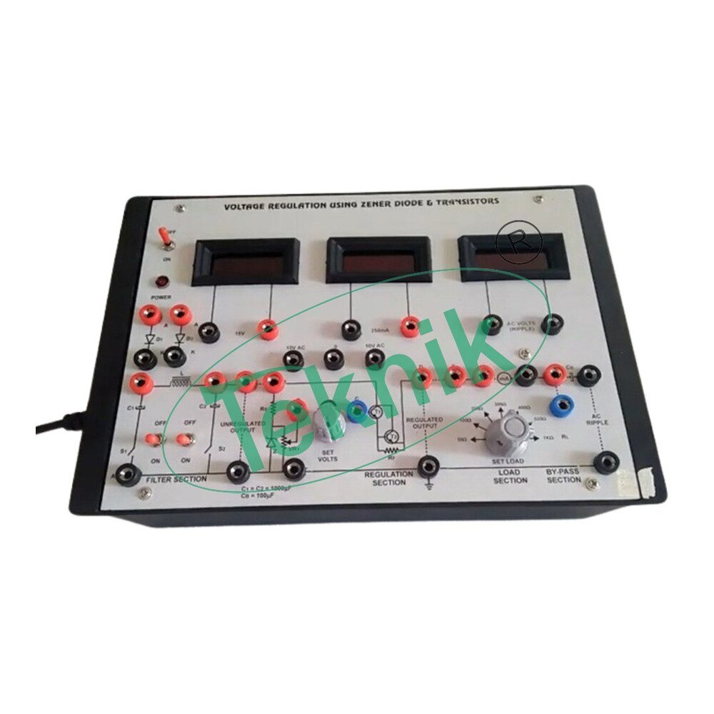 VOLTAGE STABILIZATION CHARACTERISTICS OF ZENER DIODE WITH ALUMINUM PANEL & DIGITAL PANEL METERS