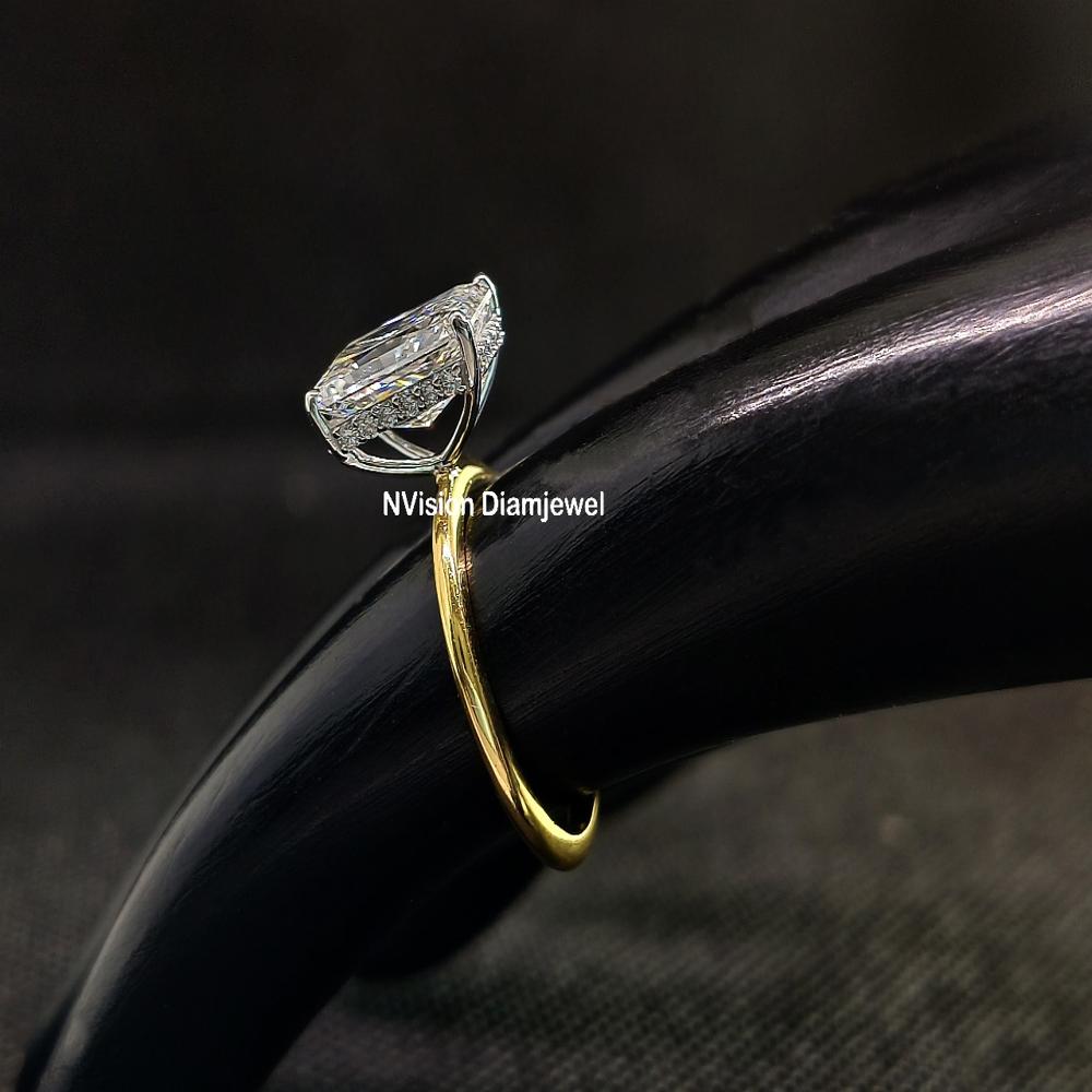 Lab Grown Radiant Cut Solitaire Ring - Diamond Carat Weight: 2.68 Carat