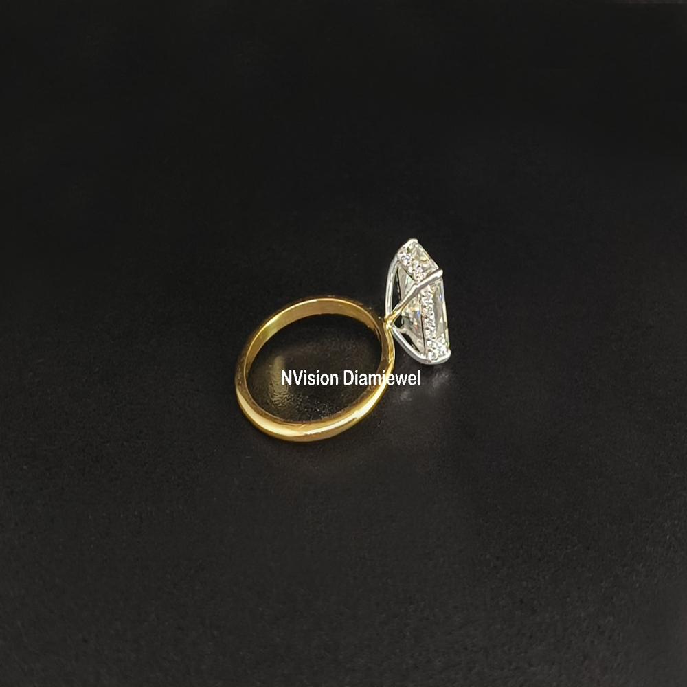 Lab Grown Radiant Cut Solitaire Ring - Diamond Carat Weight: 2.68 Carat