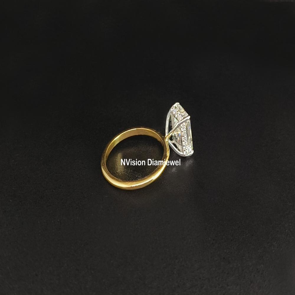 Lab Grown Radiant Cut Solitaire Ring