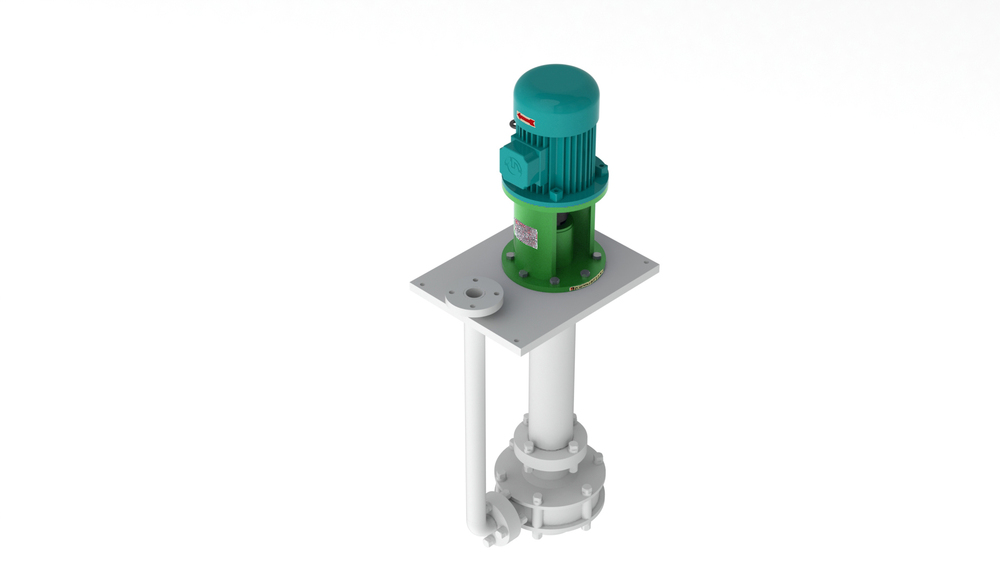 Industrial Pp Vertical Submerged Pumps - Color: Blue