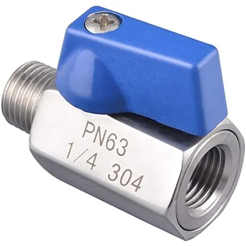 Mini Ball Valve - Color: Silver