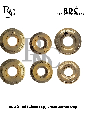 Glass Top Brass Burner Cap - High-Quality Brass, Customized Size | Durability, Corrosion Resistance, Easy to Clean, Even Heat Distribution