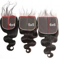 Human Hair Closure - Color: Jet Black