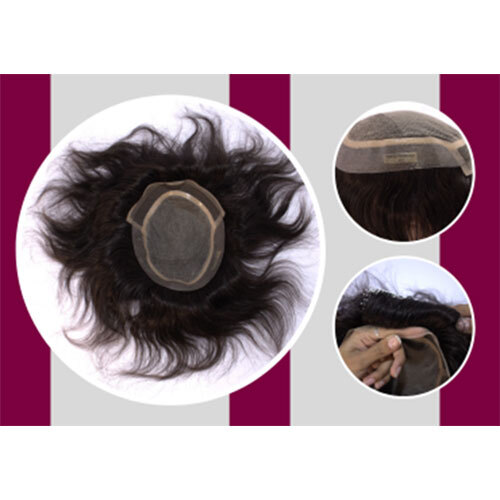 Front Lace Mens Hair Patch - Color: Jet Black