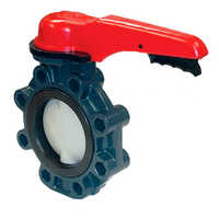 Pvc Butterfly Valve - Pvc Material, 8.0 Inch Port Size, Round Shape, Manual Operation , Black And Red Color, Ideal For Industrial Fluid Regulation