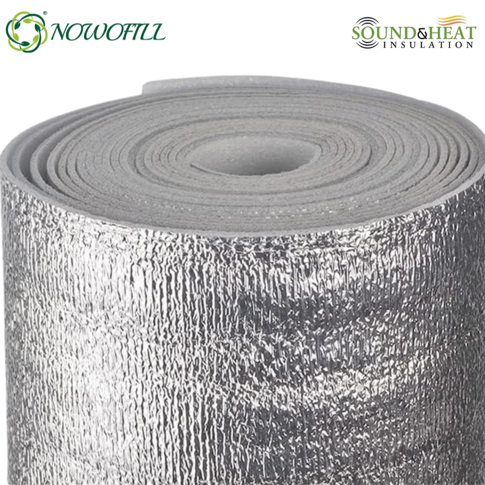 Thermalbonded Polyester Wadding With Aluminium Foil - Color: Silver
