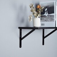14 inch 4 pcs Heavy Duty Shelf Brackets, Large Wall Bracket for Floating Shelves, Black Powder-Coated