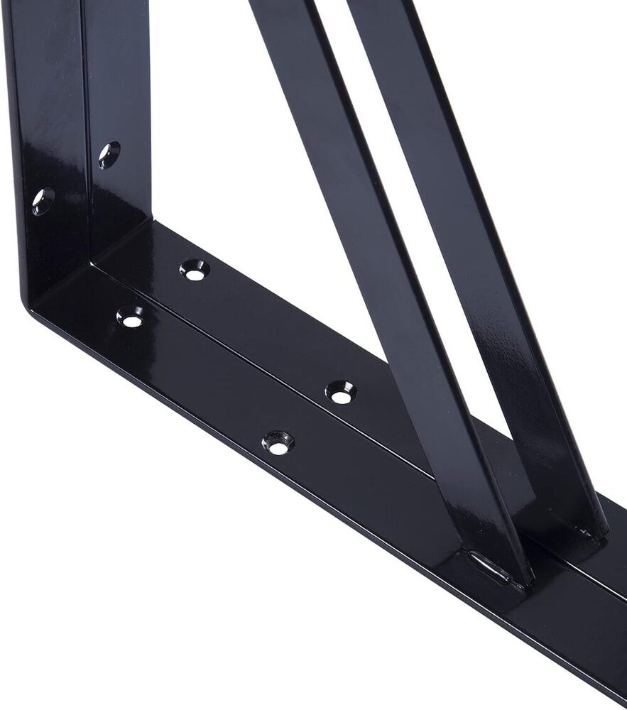 14 inch 4 pcs Heavy Duty Shelf Brackets, Large Wall Bracket for Floating Shelves, Black Powder-Coated