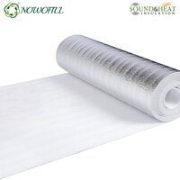 Non woven thermal bonded polyester wadding with aluminium foil