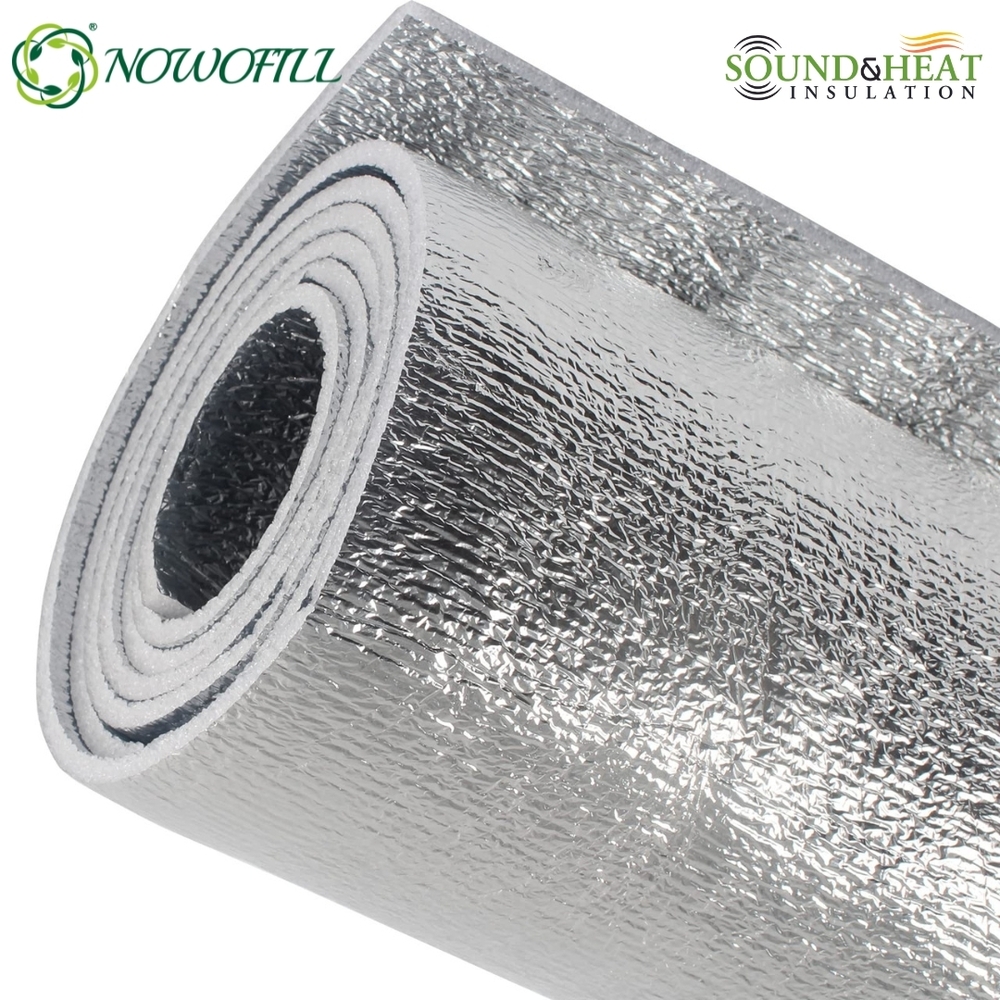 Non woven thermal bonded polyester wadding with aluminium foil