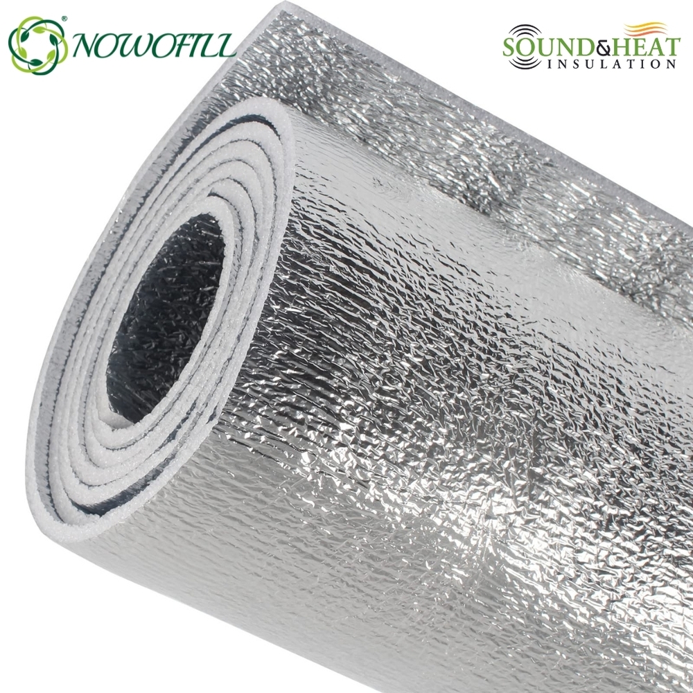 Non Woven Thermal Bonded Polyester Wadding With Aluminium Foil - Color: Black