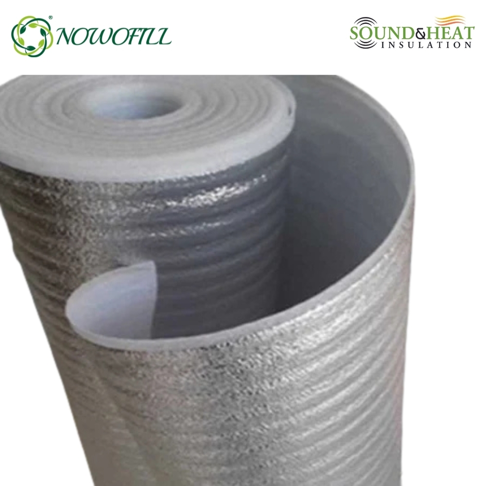 Non woven thermal bonded polyester wadding with aluminium foil