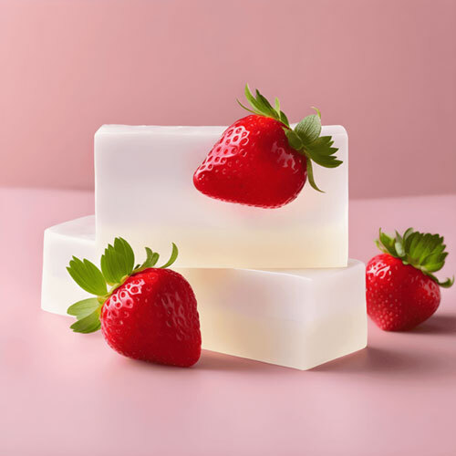 Strawberrry Glycerine Soap Base - Style: Solid