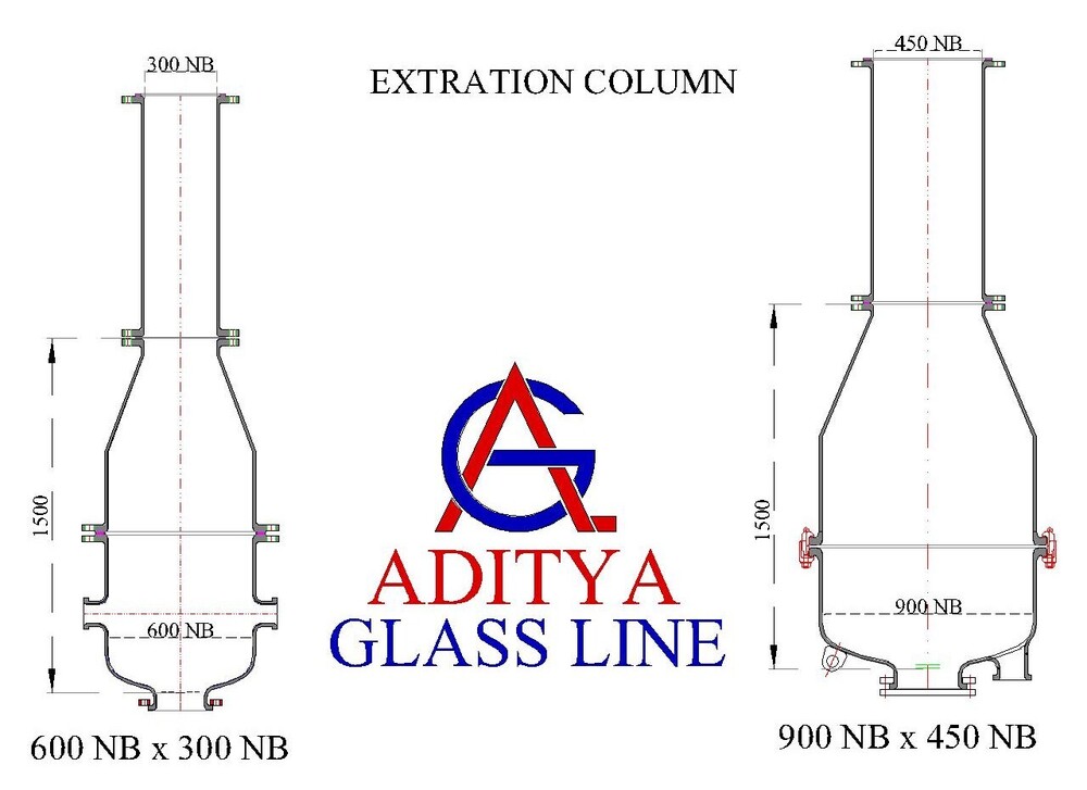 GLASS LINED EXTRATION COLUMN