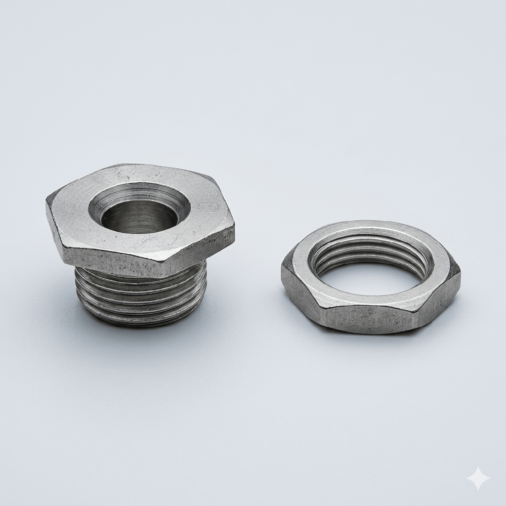 Aluminum Nut & Bush - Color: Silver