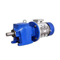 Foot Mounted Gearbox - Iron Material, Standard Size, Blue Color | Bevel Gears For Industrial Usage