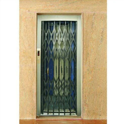 Metal Collapsible Elevator Door - Color: Black