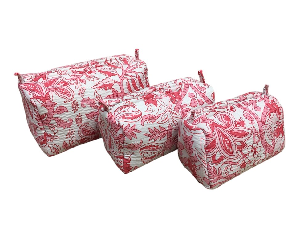 Printed Quilted Toiletry Pouches