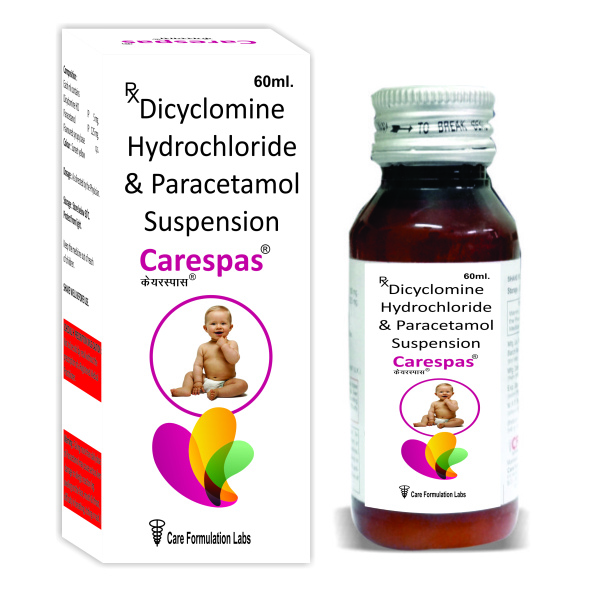 Dicyclomine HCL & paracetamol suspension