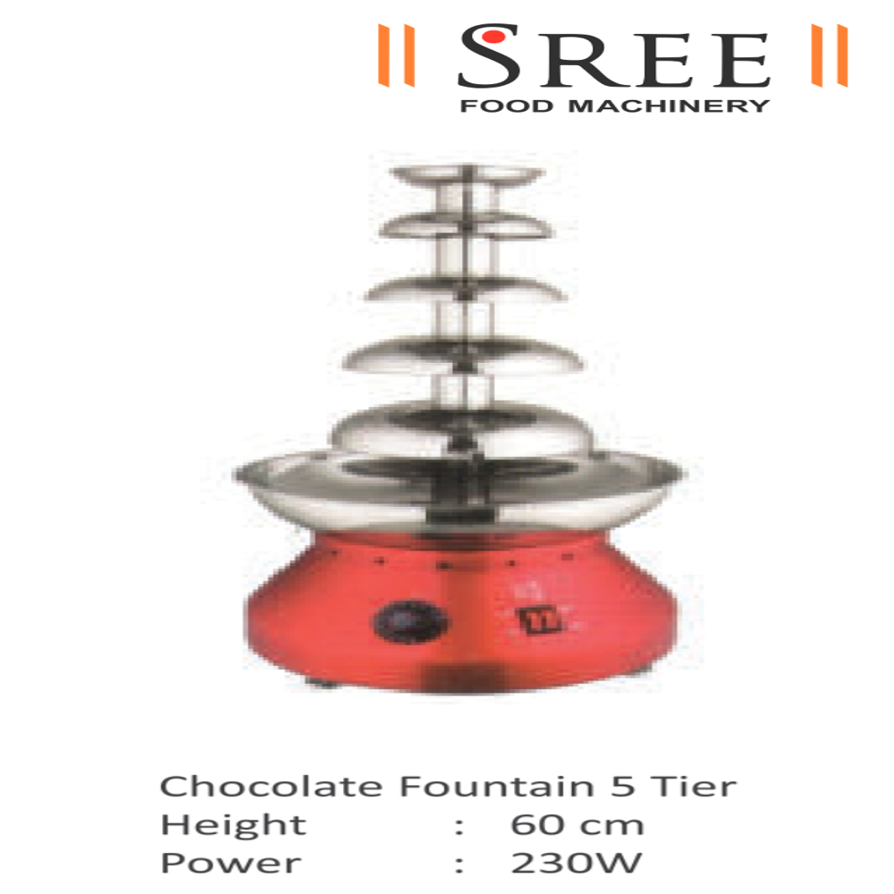 Chocolate Fountain 5 Layers - Dimension (l*w*h): Height 60  Centimeter (cm)