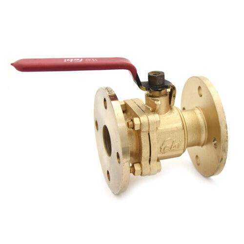 Bronze Ball Valve, Flanged Ends, Pn-16 - Fv502 - Color: Golden