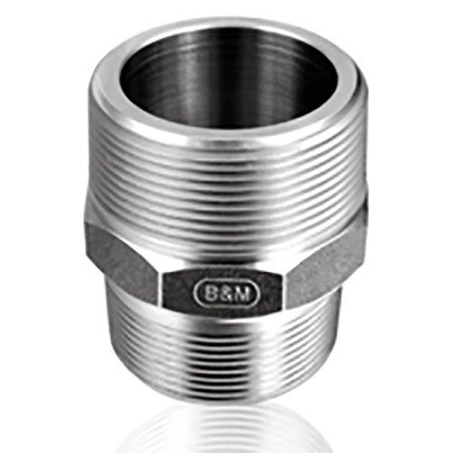 Ms Forged Reducing Hex Nipple Threaded - Material: Stainless Steel