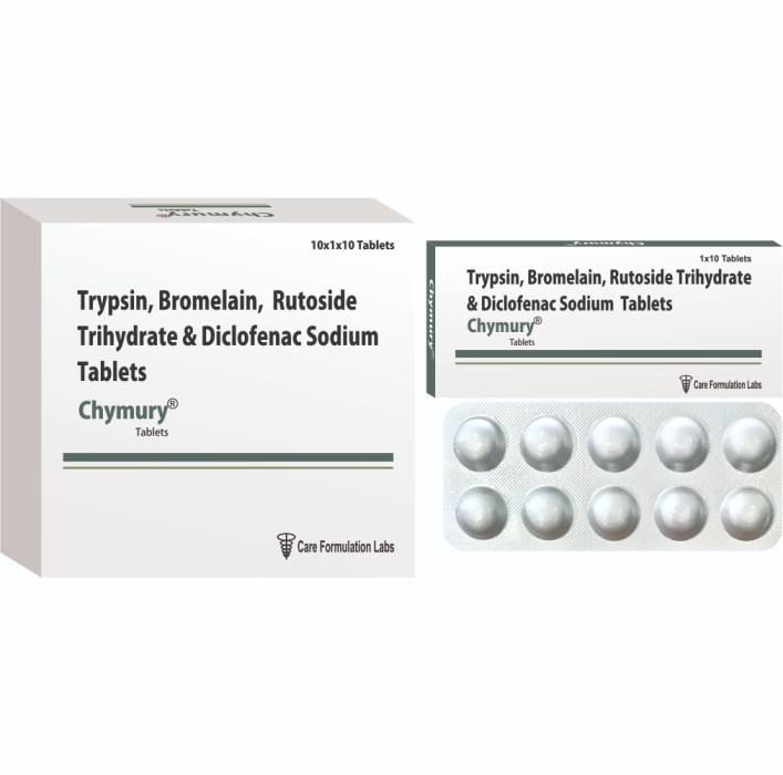  Trypsin ,  Bromelain , Rutoside Trihydrate & Diclofenac Sodium